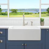 Nantucket Sinks 27 Inch Farmhouse Fireclay Sink with Drain and Grid
