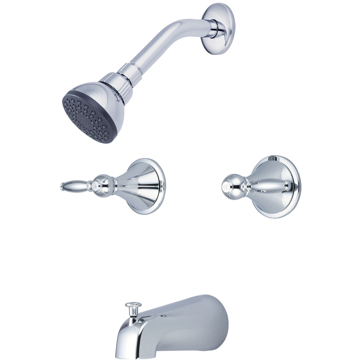 Central Brass 80897-L3 Two Handle Tub & Shower Set in Polished Chrome
