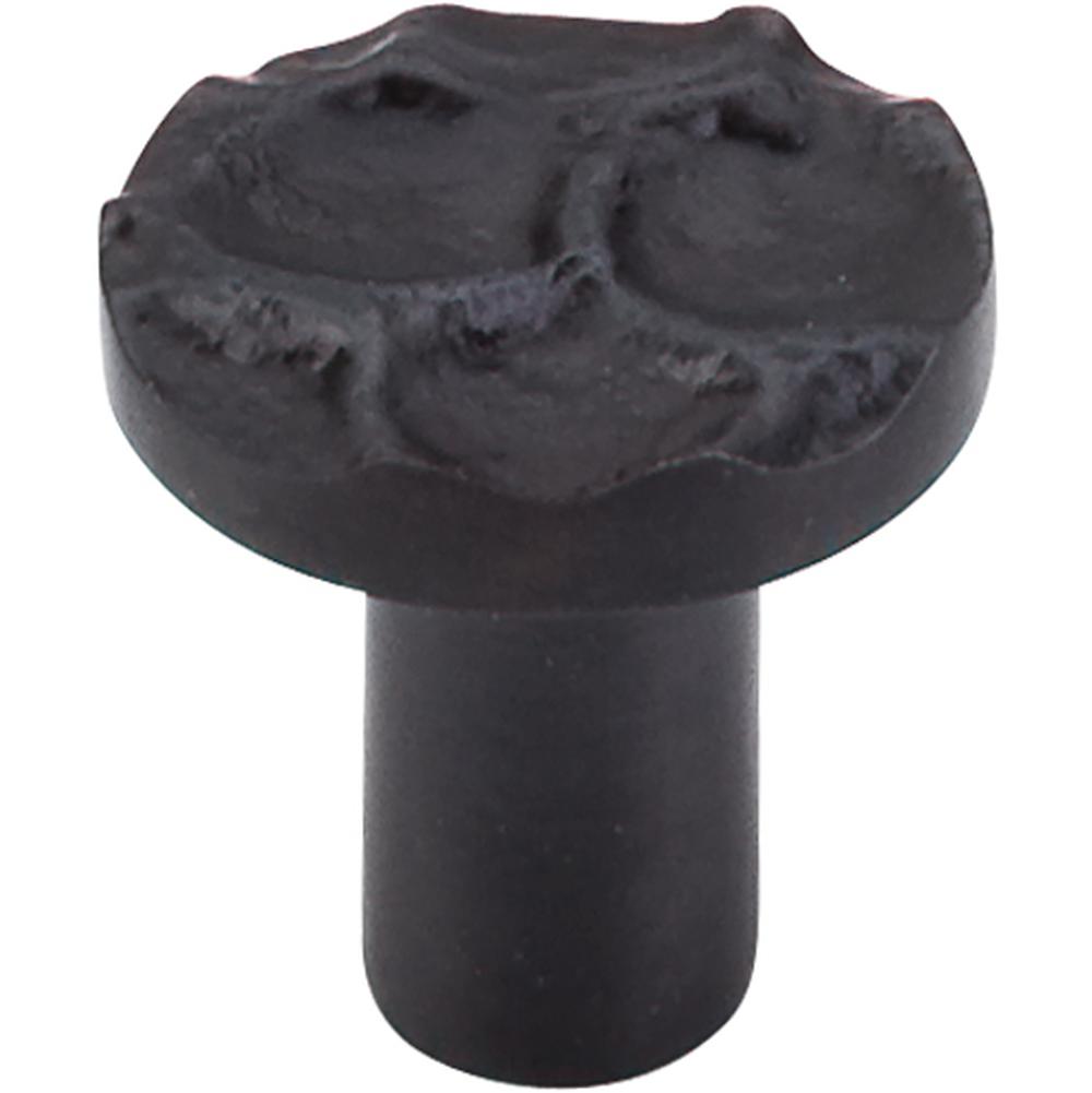 Top Knobs TK295CB Cobblestone Round Knob Small 1 1/8" - Coal Black