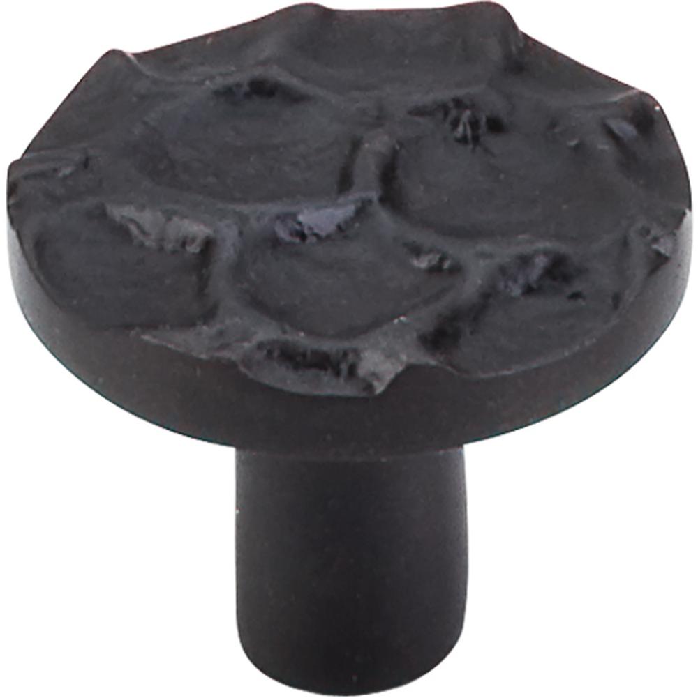 Top Knobs TK296CB Cobblestone Round Knob Medium 1 3/8" - Coal Black