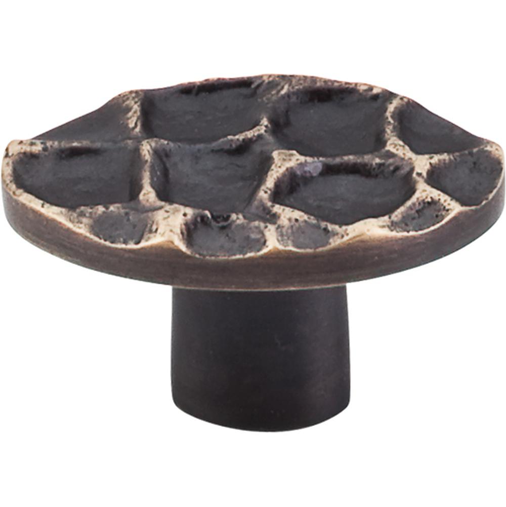 Top Knobs TK298BA Cobblestone Oval Knob Small 2" - Brass Antique