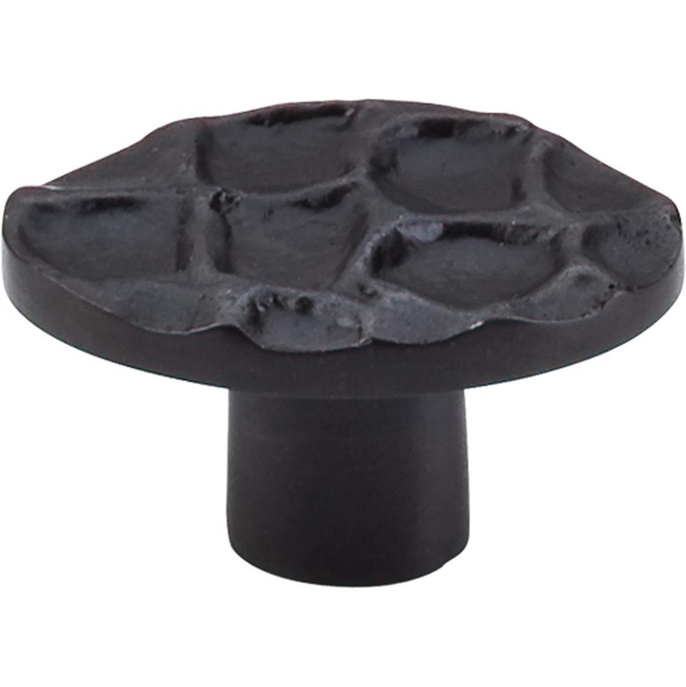 Top Knobs TK298CB Cobblestone Oval Knob Small 2" - Coal Black