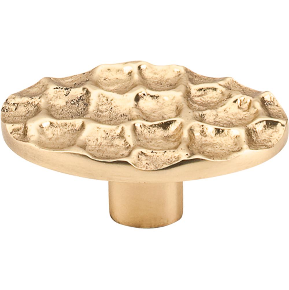Top Knobs TK299BR Cobblestone Oval Knob Large 2 5/8" - Brass