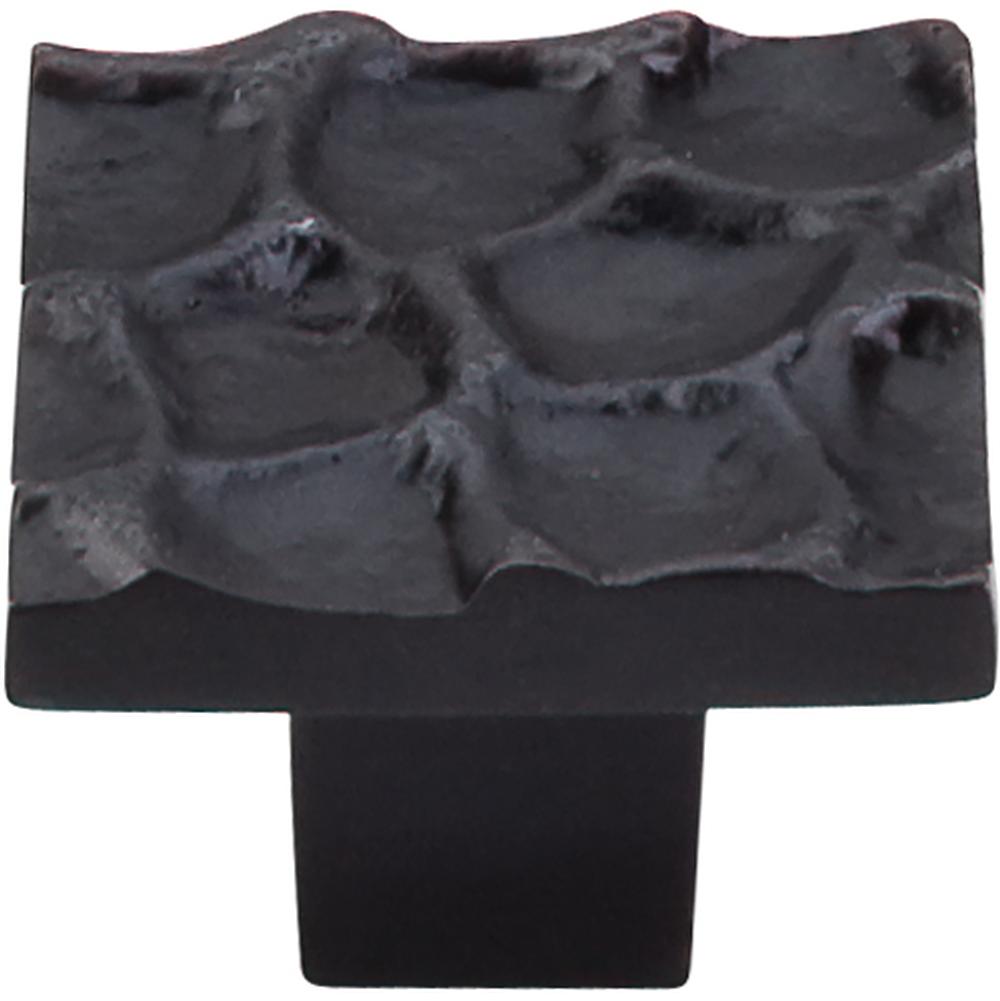 Top Knobs TK301CB Cobblestone Knob Medium 1 3/8" - Coal Black