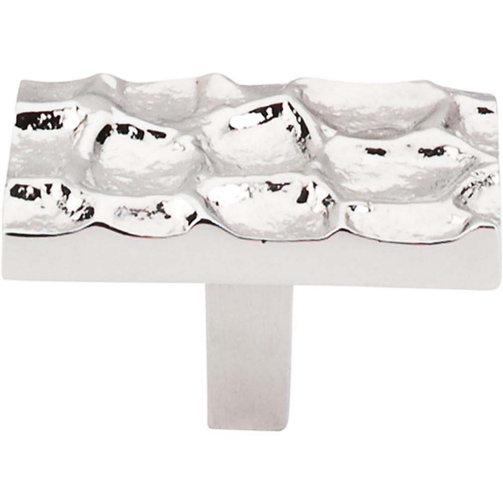 Top Knobs TK303PN Cobblestone Rectangle Knob 1 7/8" - Polished Nickel