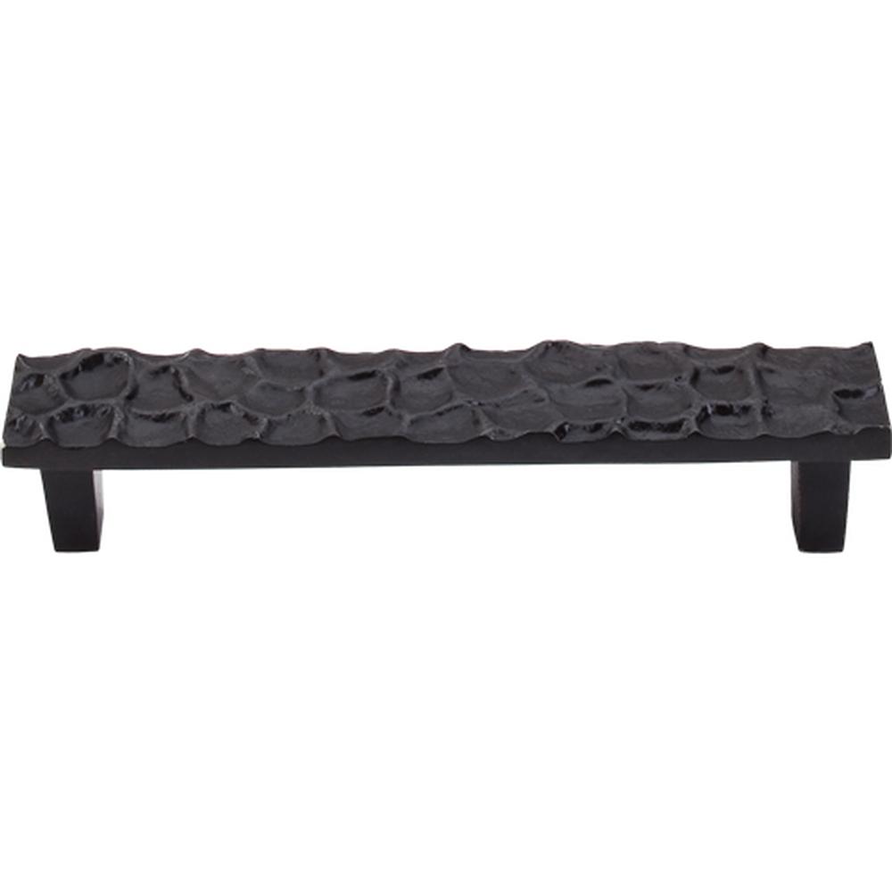 Top Knobs TK305CB Cobblestone Pull 5 1/16" - Coal Black