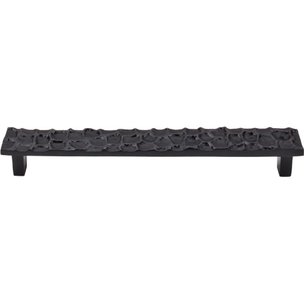 Top Knobs TK307CB Cobblestone Pull 7 9/16" - Coal Black