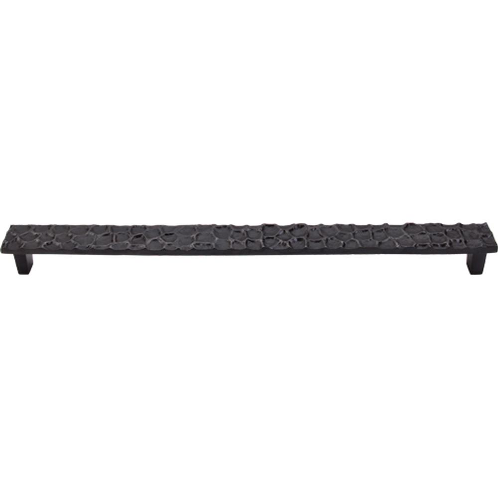 Top Knobs TK309CB Cobblestone Pull 12 9/16" - Coal Black