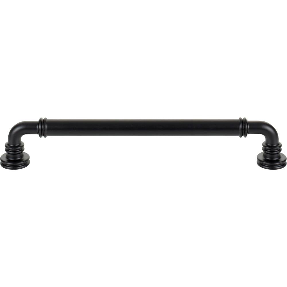 Top Knobs TK3144 Cranford Pull 7 9/16 Inch (c-c) - Flat Black