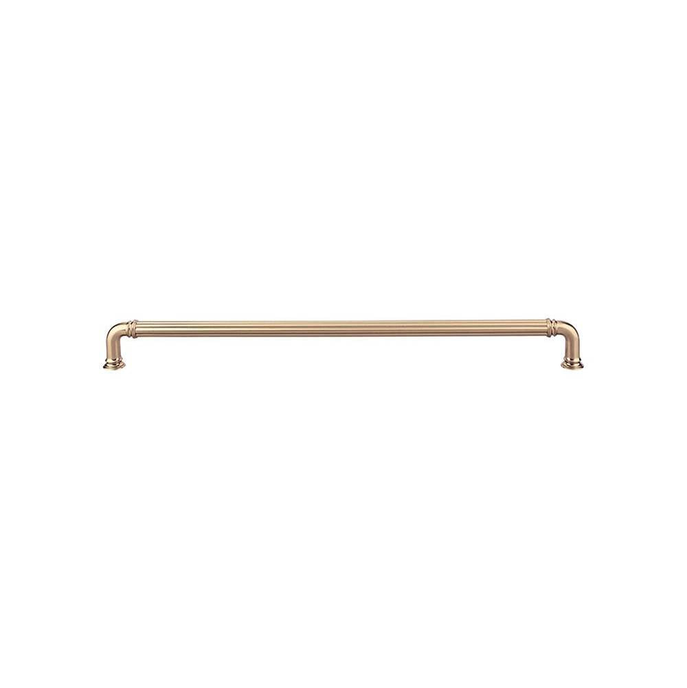 Top Knobs TK328 Reeded Appliance Pull 18" - Honey Bronze