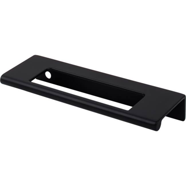 Top Knobs TK520 Europa Cut Out Tab Pull 3 3/4 Inch (c-c) - Flat Black
