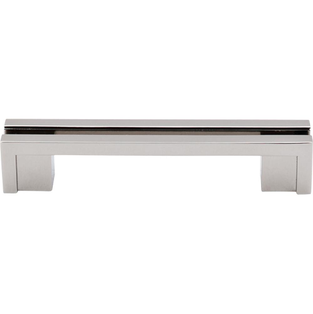 Top Knobs TK55 Flat Rail Pull 3 1/2" - Polished Nickel