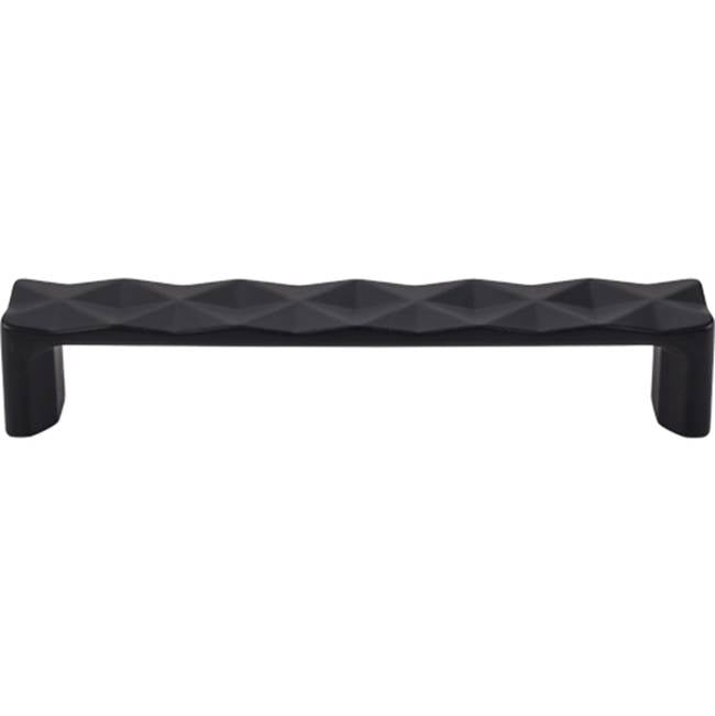 Top Knobs TK562 Quilted Pull 5 1/16 Inch (c-c) - Flat Black
