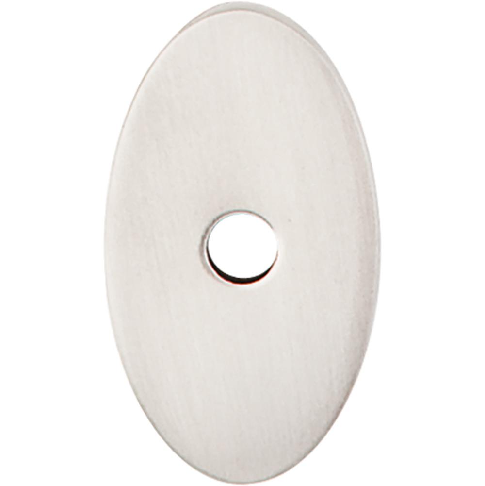 Top Knobs TK58 Oval Backplate Small 1 1/4" - Brushed Satin Nickel