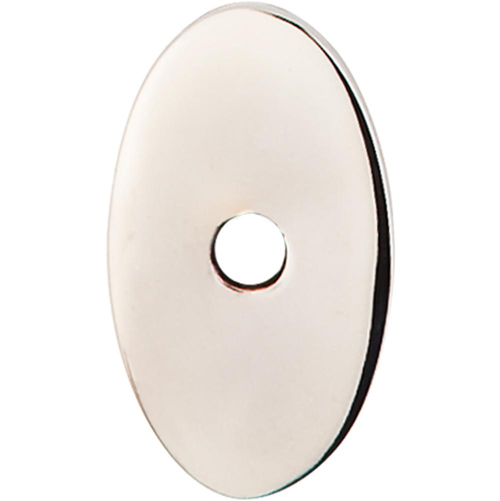 Top Knobs TK58 Oval Backplate Small 1 1/4" - Polished Nickel