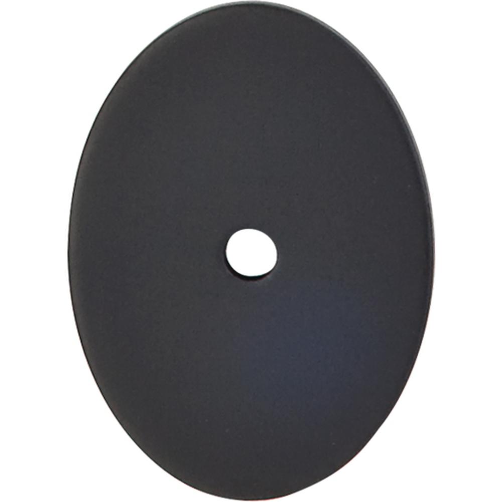 Top Knobs TK62 Oval Backplate Large 1 3/4" - Flat Black