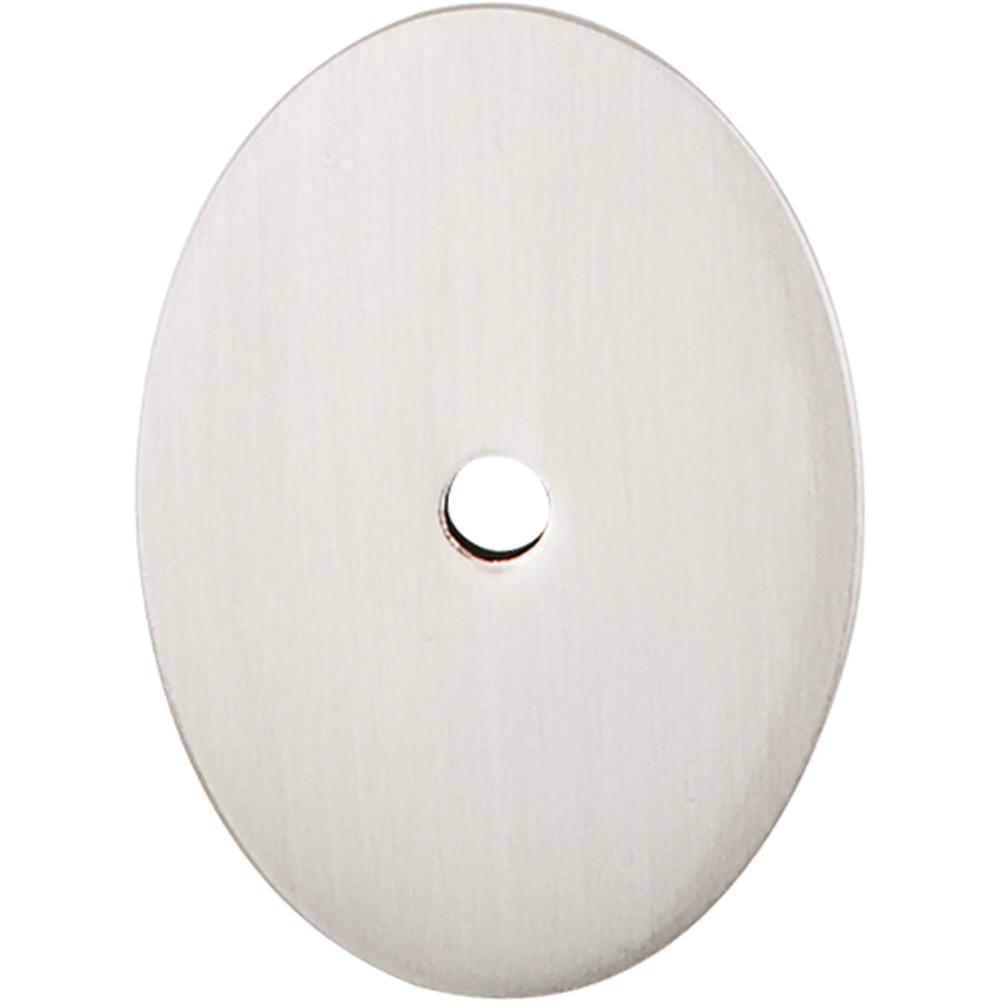 Top Knobs TK62 Oval Backplate Large 1 3/4" - Brushed Satin Nickel