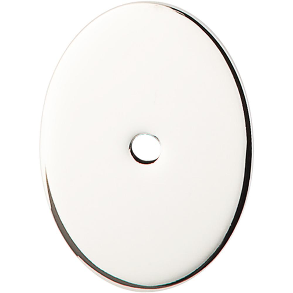 Top Knobs TK62 Oval Backplate Large 1 3/4" - Polished Nickel