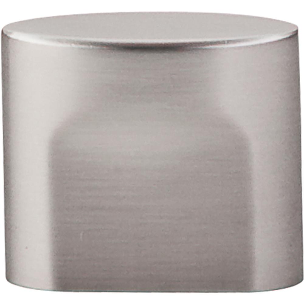 Top Knobs TK73 Oval Slot Knob Small 3/4" - Brushed Satin Nickel