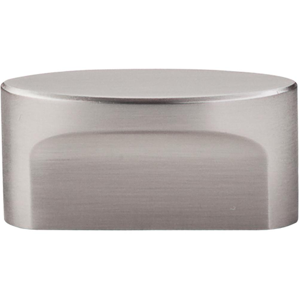 Top Knobs TK74 Oval Slot Knob Medium 1 1/2" - Brushed Satin Nickel