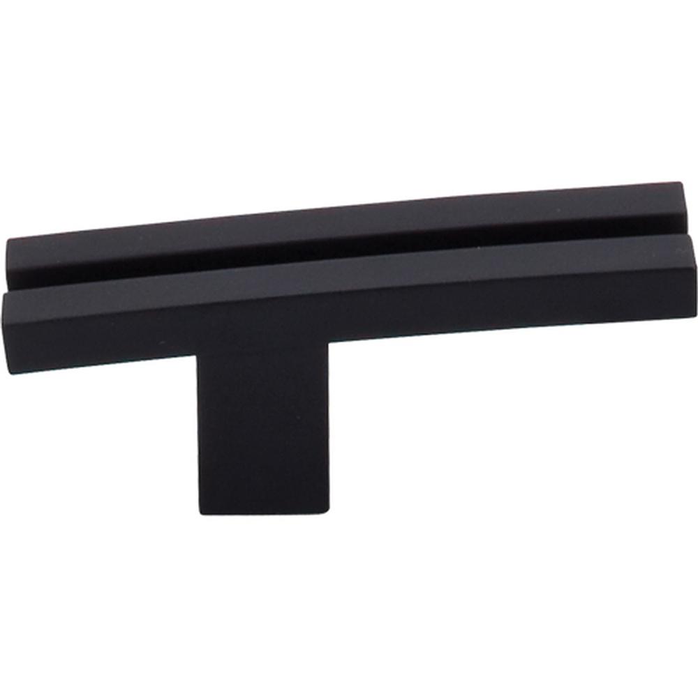 Top Knobs TK82 Inset Rail Knob 2 5/8" - Flat Black