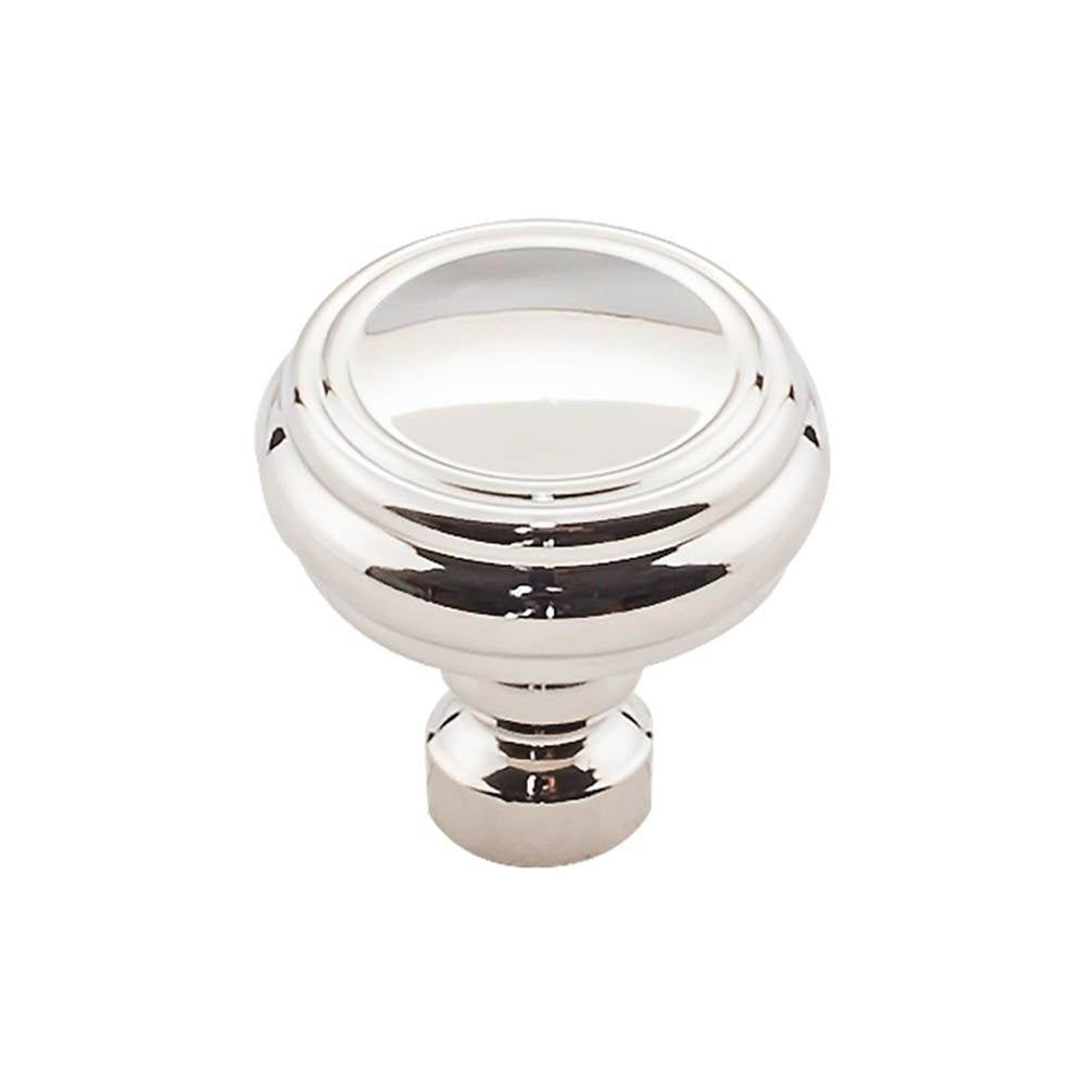 Top Knobs TK880 Brixton Rimmed Knob 1 1/4 Inch - Polished Nickel