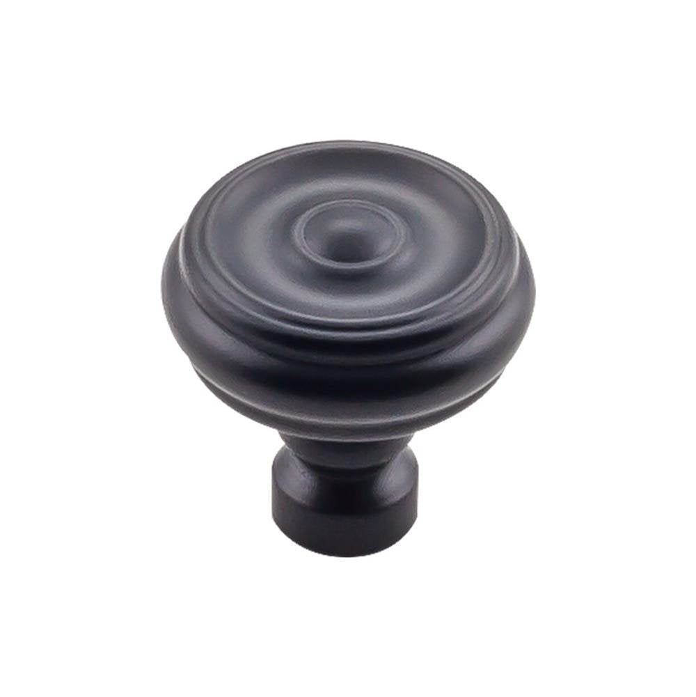 Top Knobs TK882 Brixton Button Knob 1 1/4 Inch - Flat Black