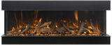 Amantii 40-TRV-XT-XL Trv View Extra Tall Smart Electric - 40" Indoor / Outdoor WiFi Enabled  3 Sided Electric Fireplace Featuring a 22" Height, MultiFunction Remote, Multi Speed Flame Motor, and a Selection of Media Options