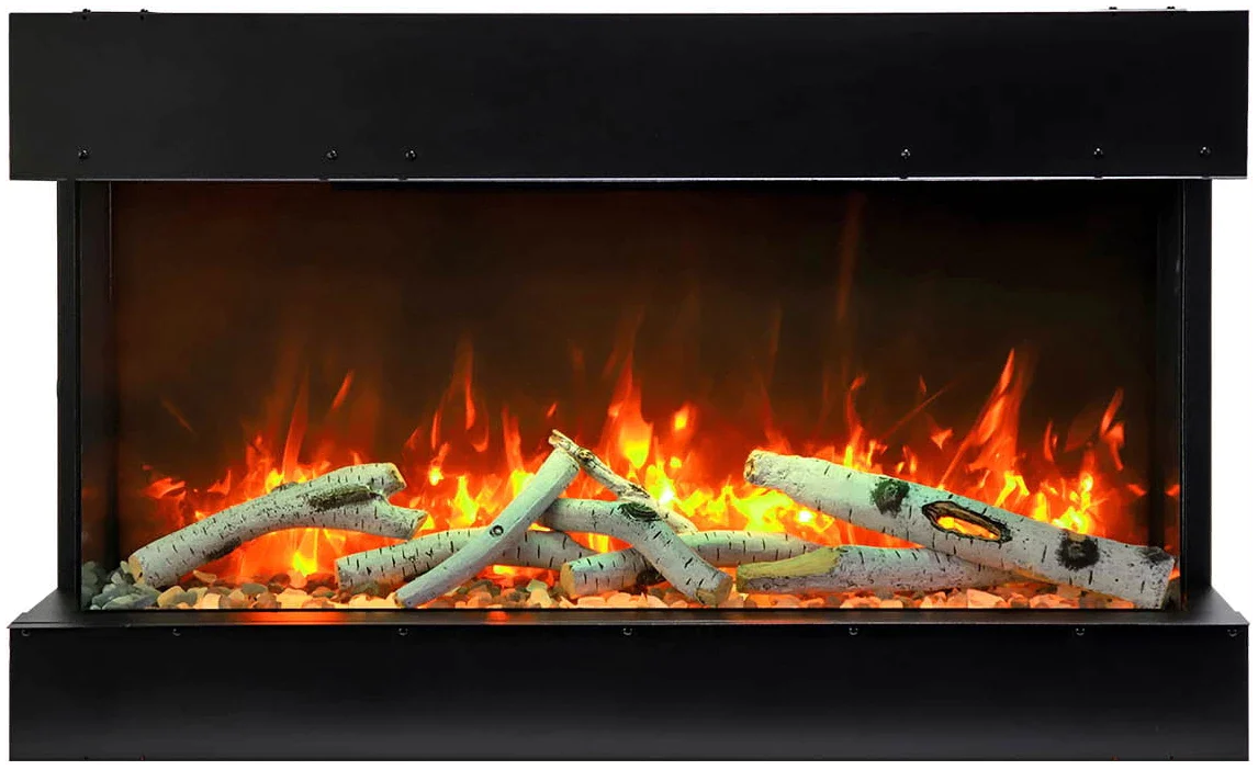Amantii 40-TRV-SLIM Trv View Slim  - 40" Indoor / Outdoor 3 Sided Electric Fireplace Featuring  10 5/8" Depth