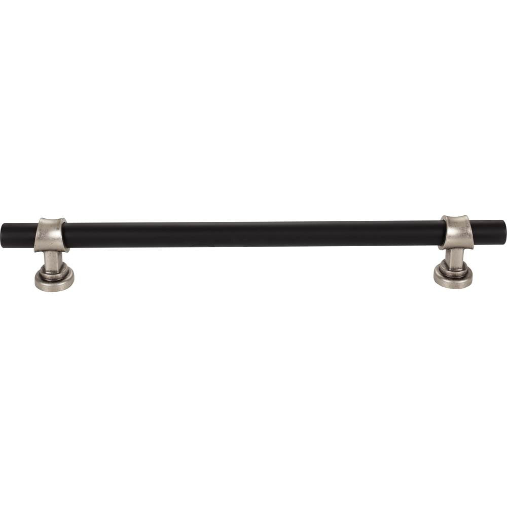 Top Knobs M2768 Bit Appliance Pull 12 Inch (c-c) - Flat Black and Pewter Antique