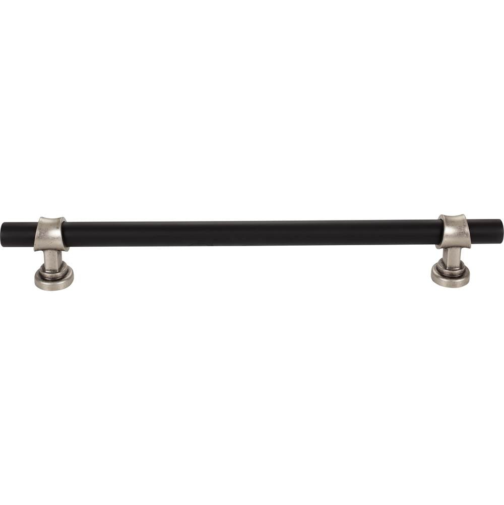 Top Knobs M2768 Bit Appliance Pull 12 Inch (c-c) - Flat Black and Pewter Antique