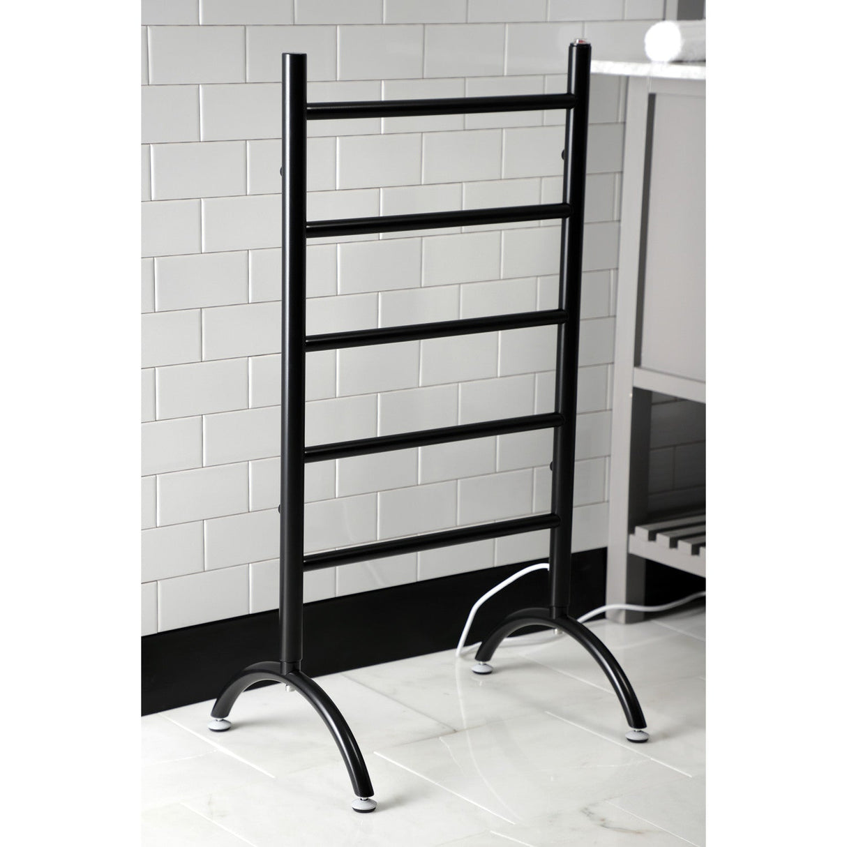 Templeton TWW3720MB Freestanding or Wall Mount Hardwired/Plug-In Electric Towel Warmer, Matte Black