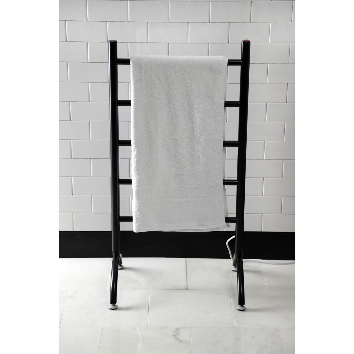 Templeton TWW3720MB Freestanding or Wall Mount Hardwired/Plug-In Electric Towel Warmer, Matte Black