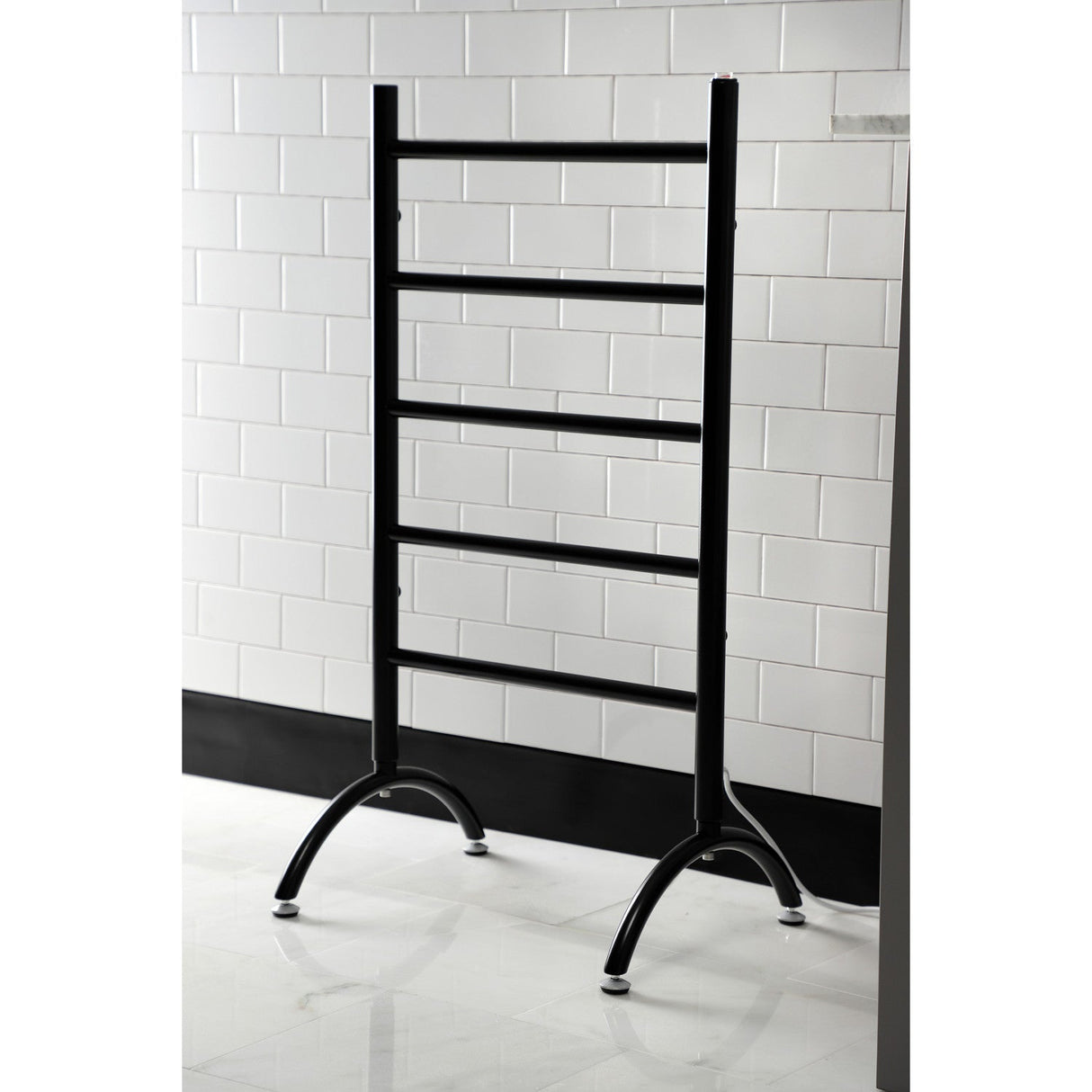 Templeton TWW3720MB Freestanding or Wall Mount Hardwired/Plug-In Electric Towel Warmer, Matte Black