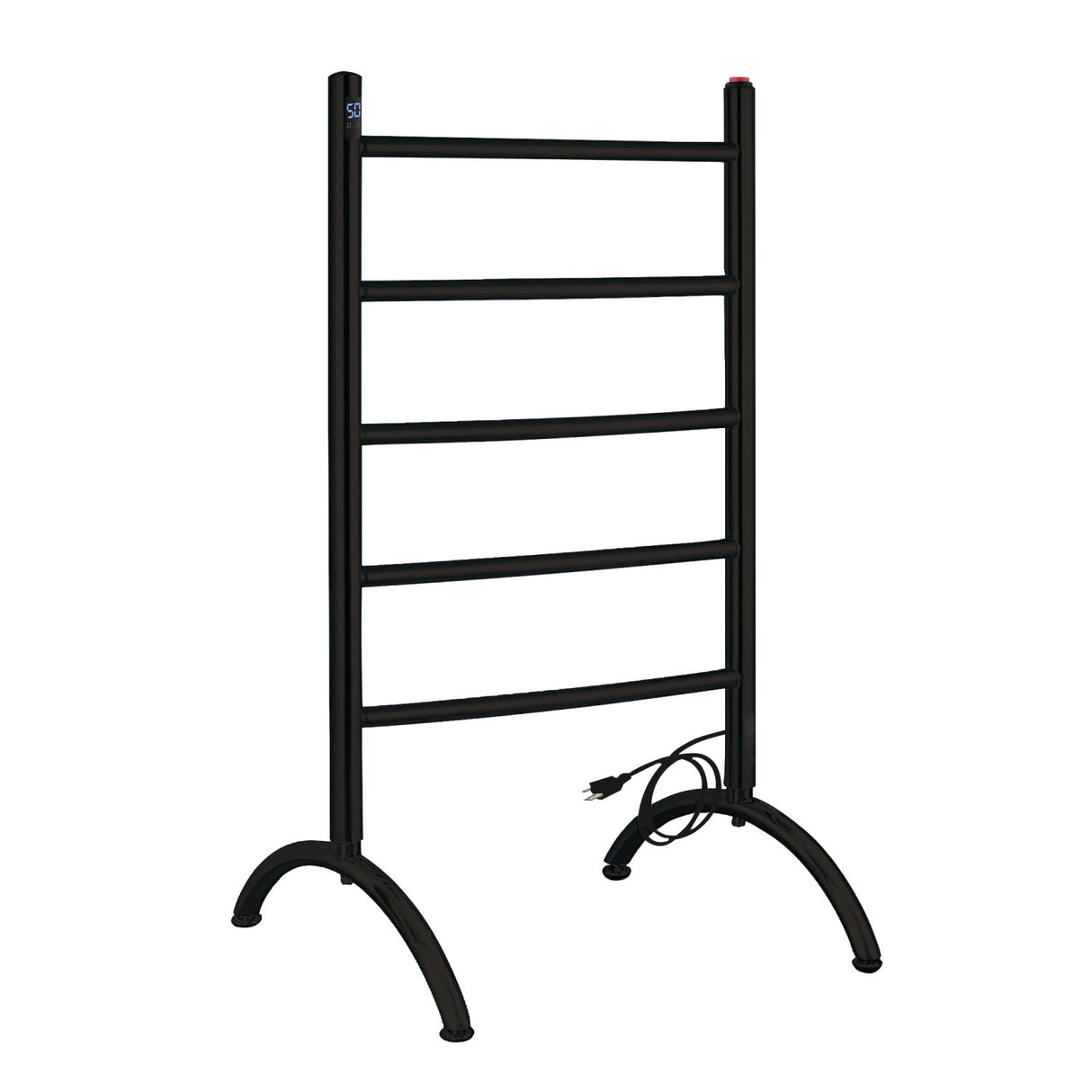 Templeton TWW3720MB Freestanding or Wall Mount Hardwired/Plug-In Electric Towel Warmer, Matte Black