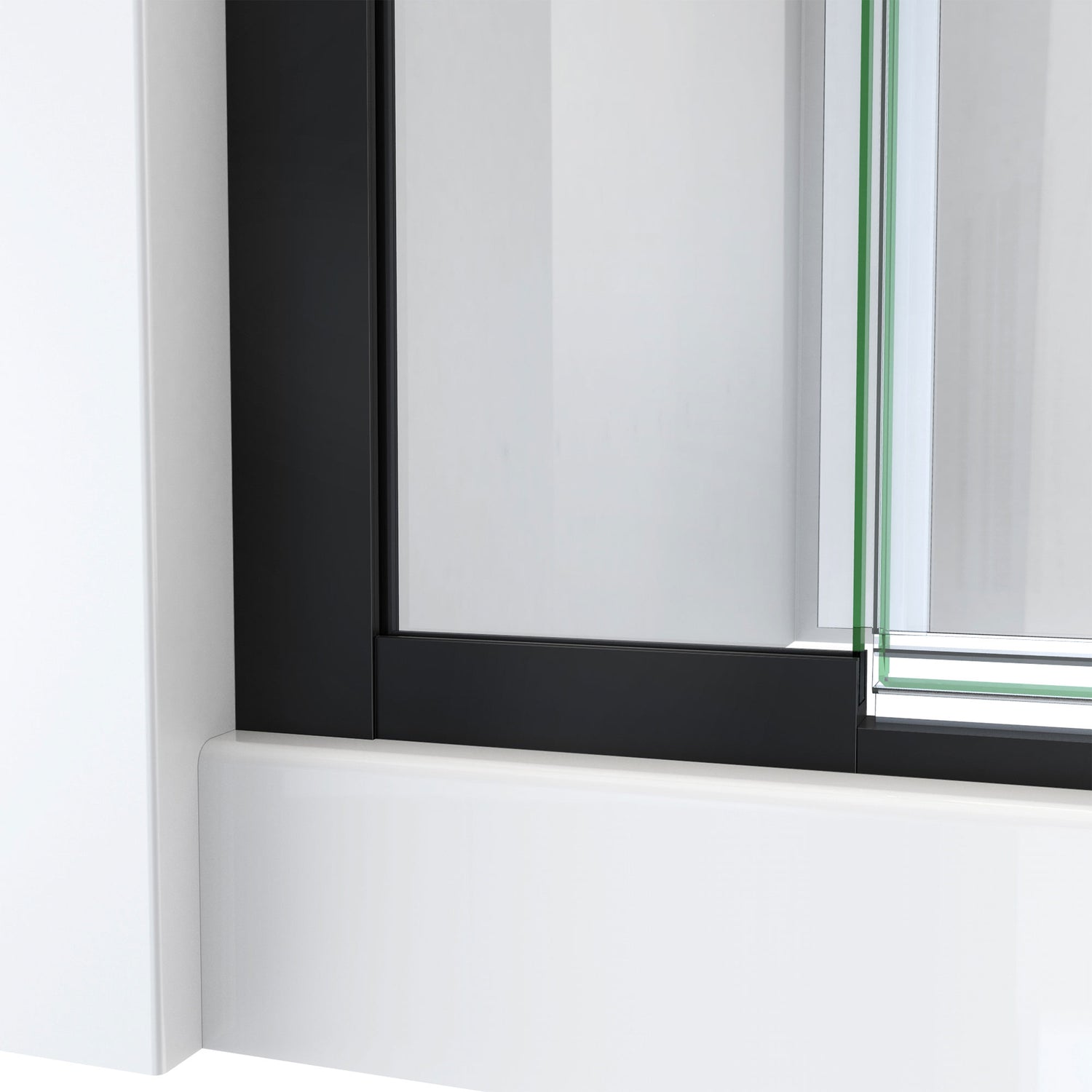DreamLine Terrace 58 in. W x 72 in. H Semi-Frameless Pivot Shower Door in Satin Black