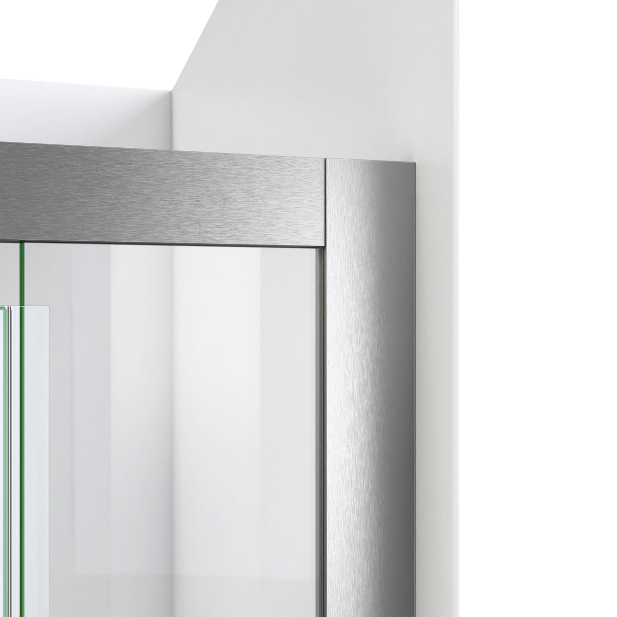 DreamLine Terrace 58 in. W x 72 in. H Semi-Frameless Pivot Shower Door in Brushed Nickel