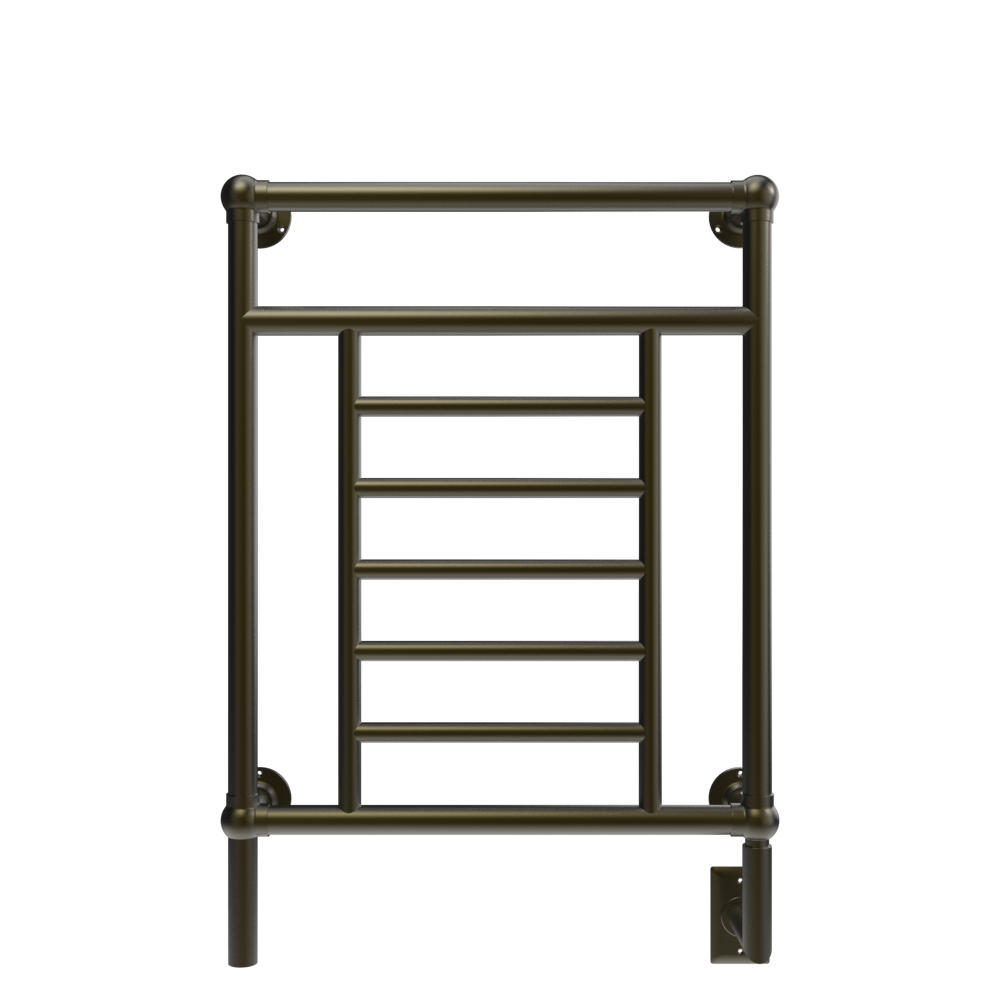 Amba Products T-2536BB Traditional Model 8-Bar Hardwired Towel Warmer - 5.375 x 25.25 x 36.375 in. - Brushed Bronze Finish