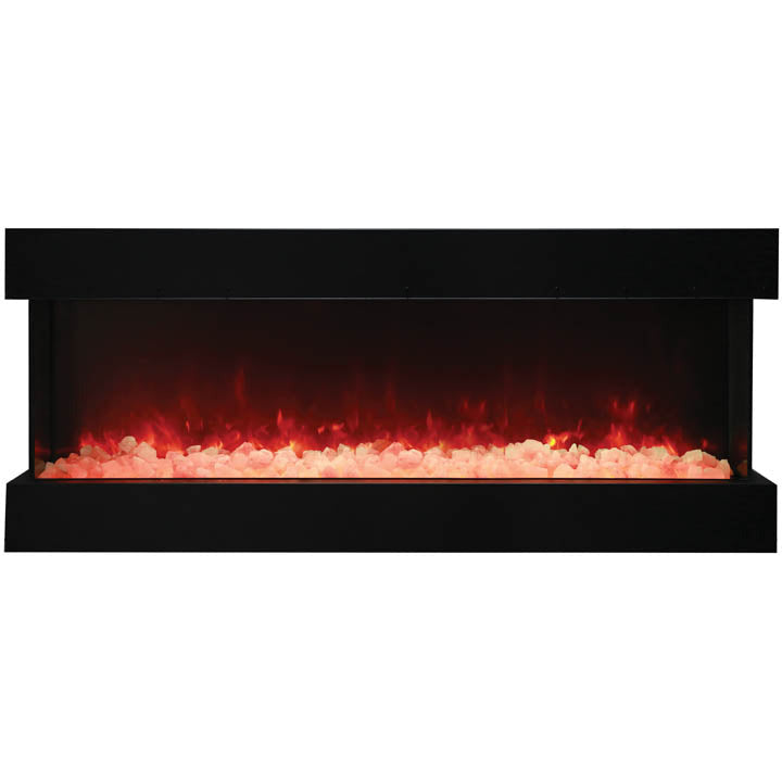 Amantii 60-TRU-VIEW-XL Tru View Deep Smart Electric - 60" Indoor / Outdoor WiFi Enabled 3 Sided Fireplace Featuring a depth of 14 1/4", MultiFunction Remote Control, Multi Speed Flame Motor, and a Selection of Media Options