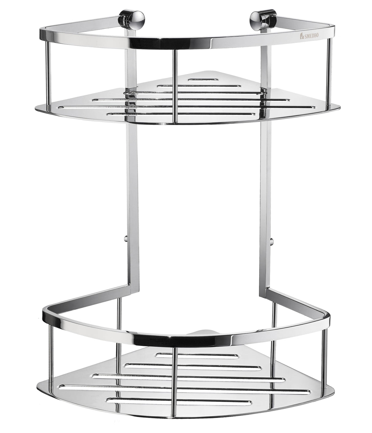 Smedbo Sideline Corner Shower Double Basket Polished Chrome