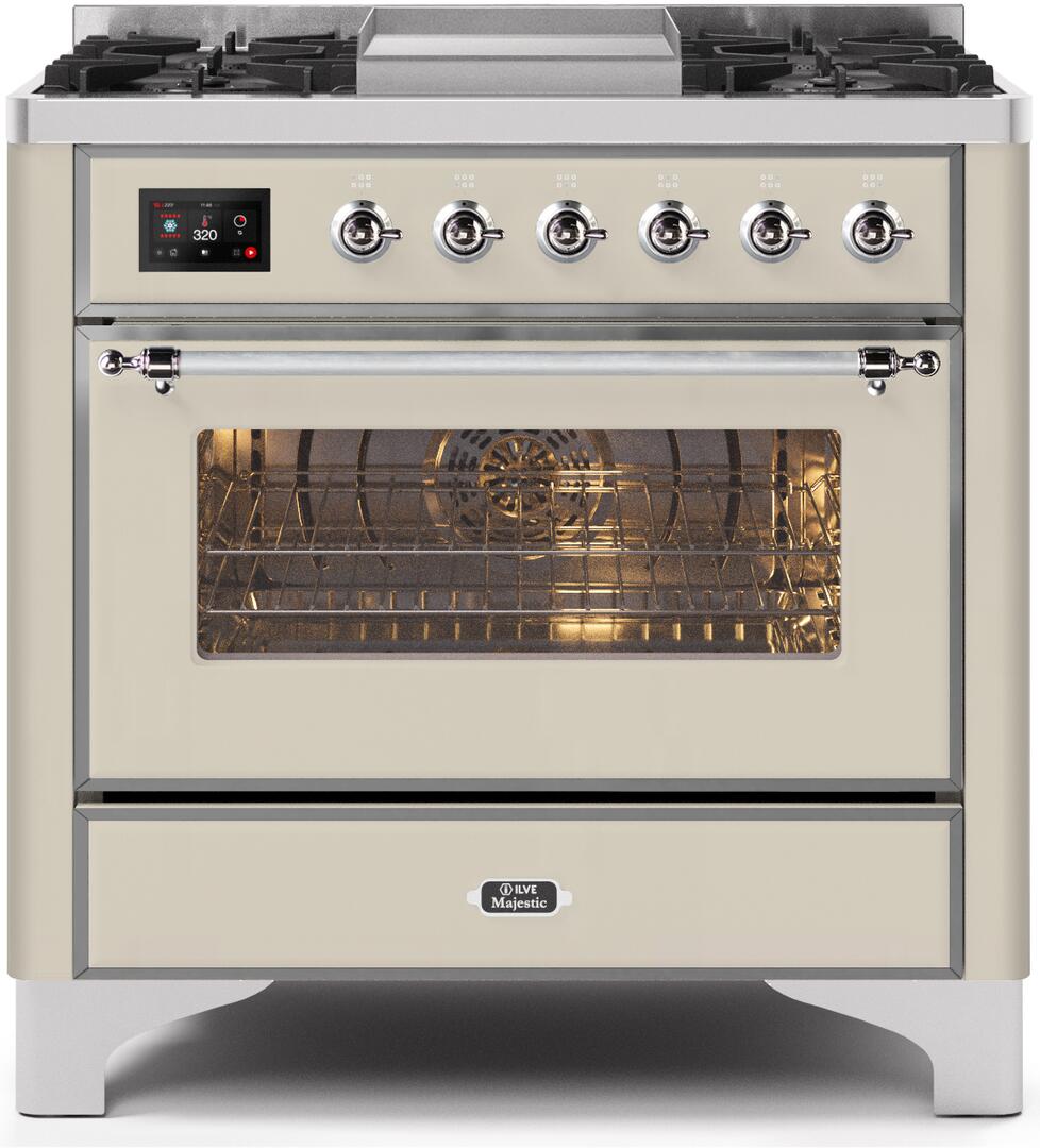 Ilve 36'' Majestic II Dual Fuel Natural Gas Range