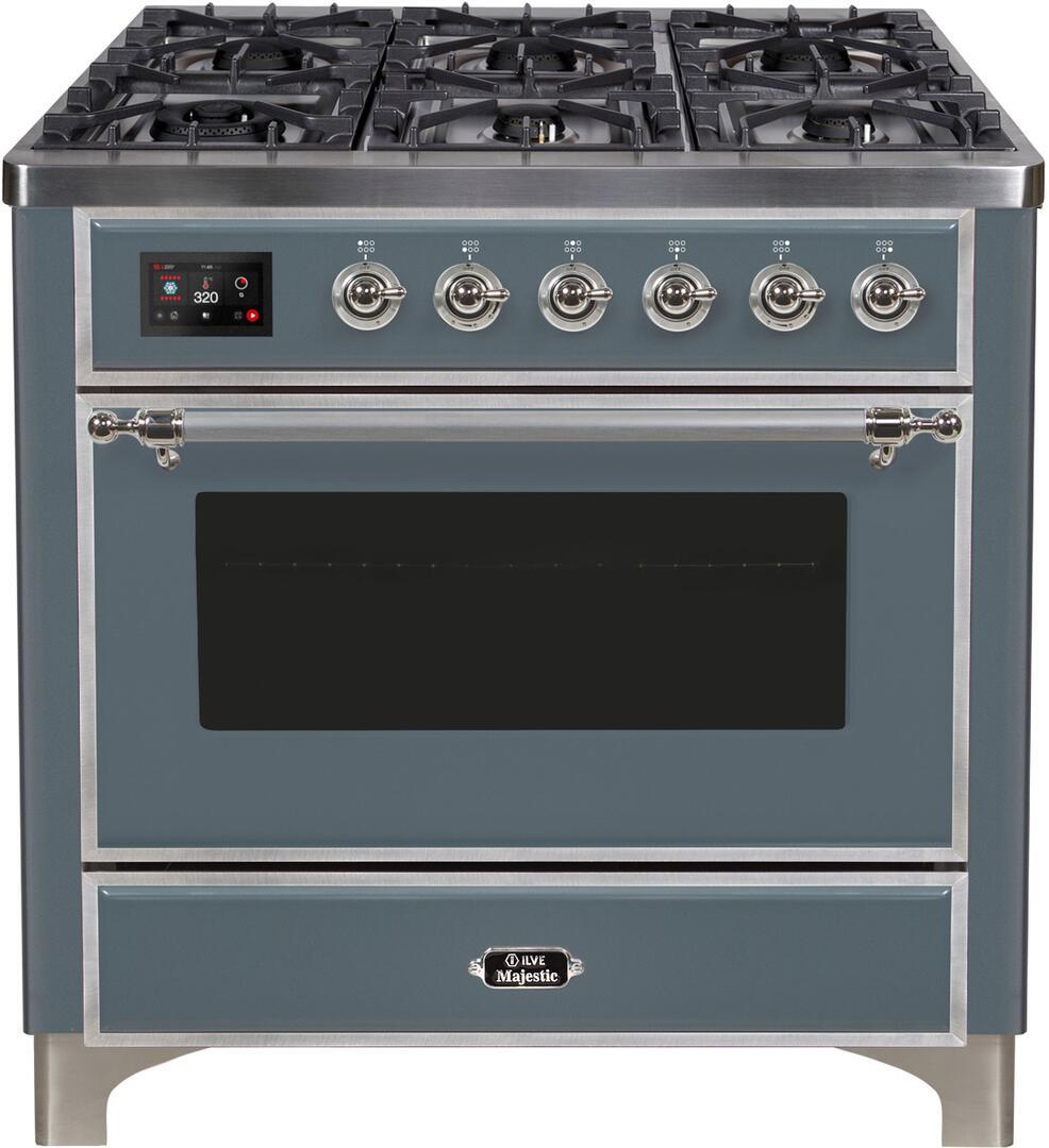 Ilve 36'' Majestic II Dual Fuel Natural Gas Range