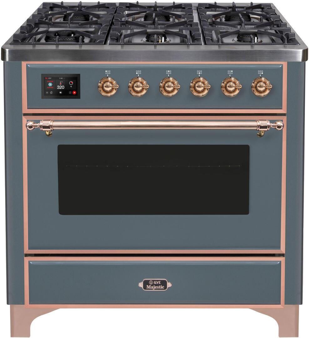 Ilve 36'' Majestic II Dual Fuel Natural Gas Range