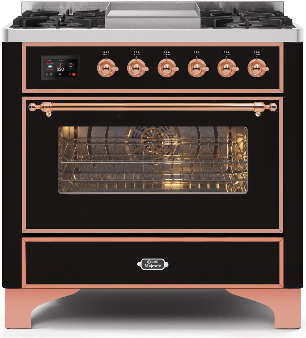 Ilve 36'' Majestic II Dual Fuel Natural Gas Range