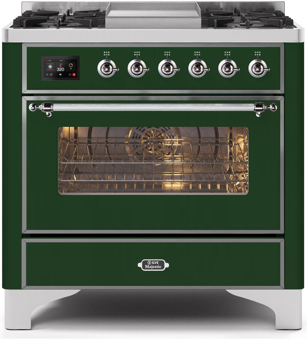 Ilve 36'' Majestic II Dual Fuel Natural Gas Range