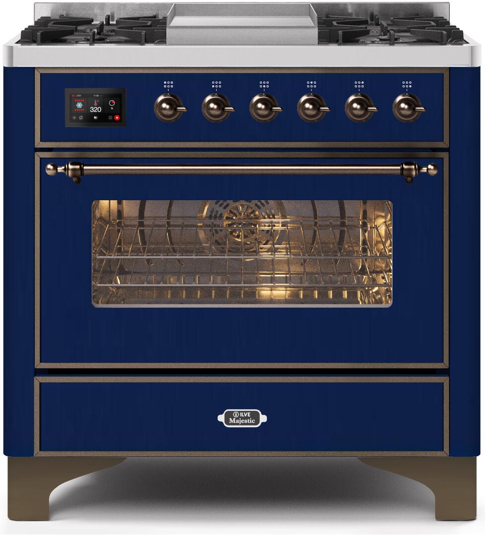 Ilve 36'' Majestic II Dual Fuel Natural Gas Range