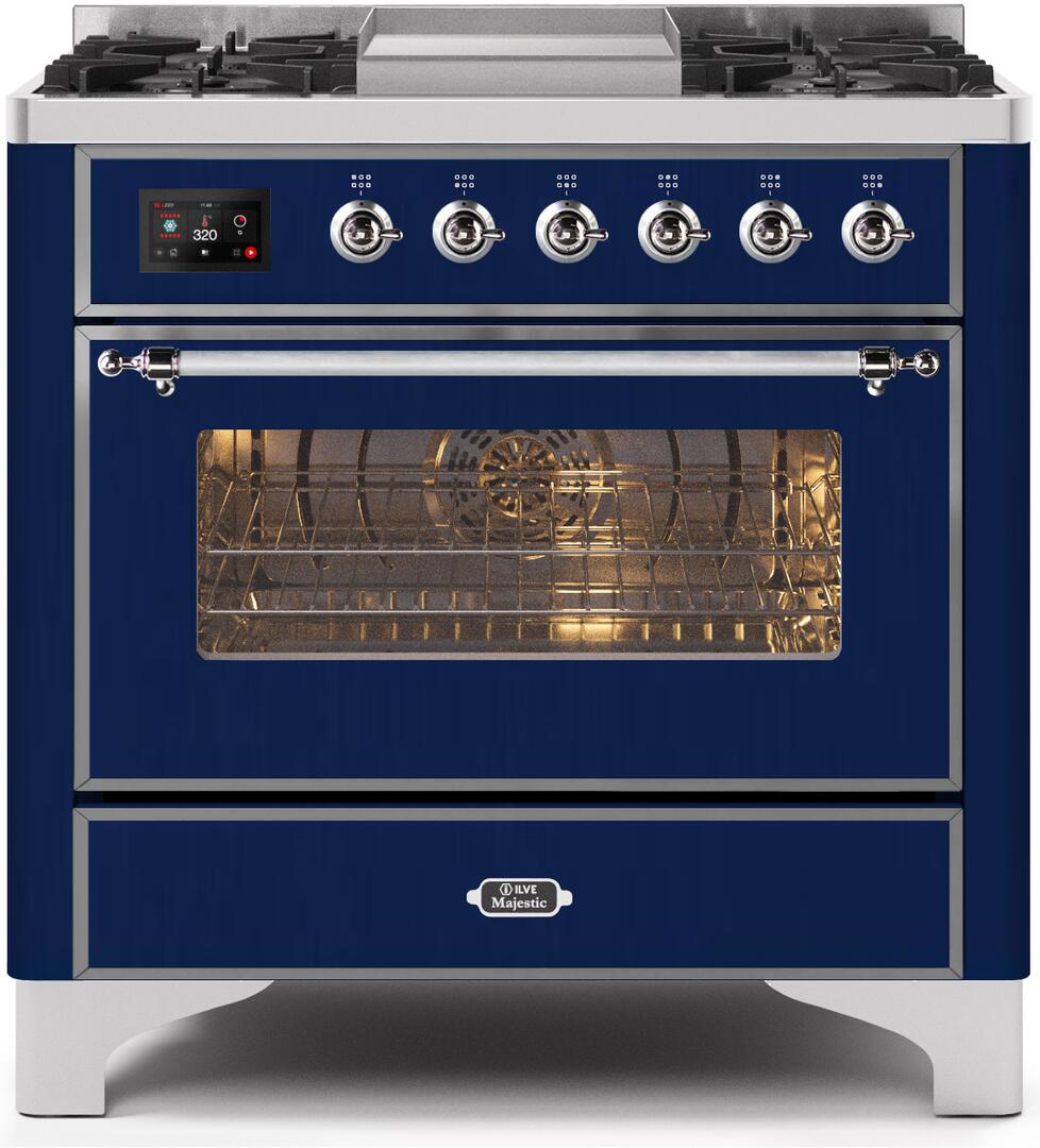 Ilve 36'' Majestic II Dual Fuel Natural Gas Range