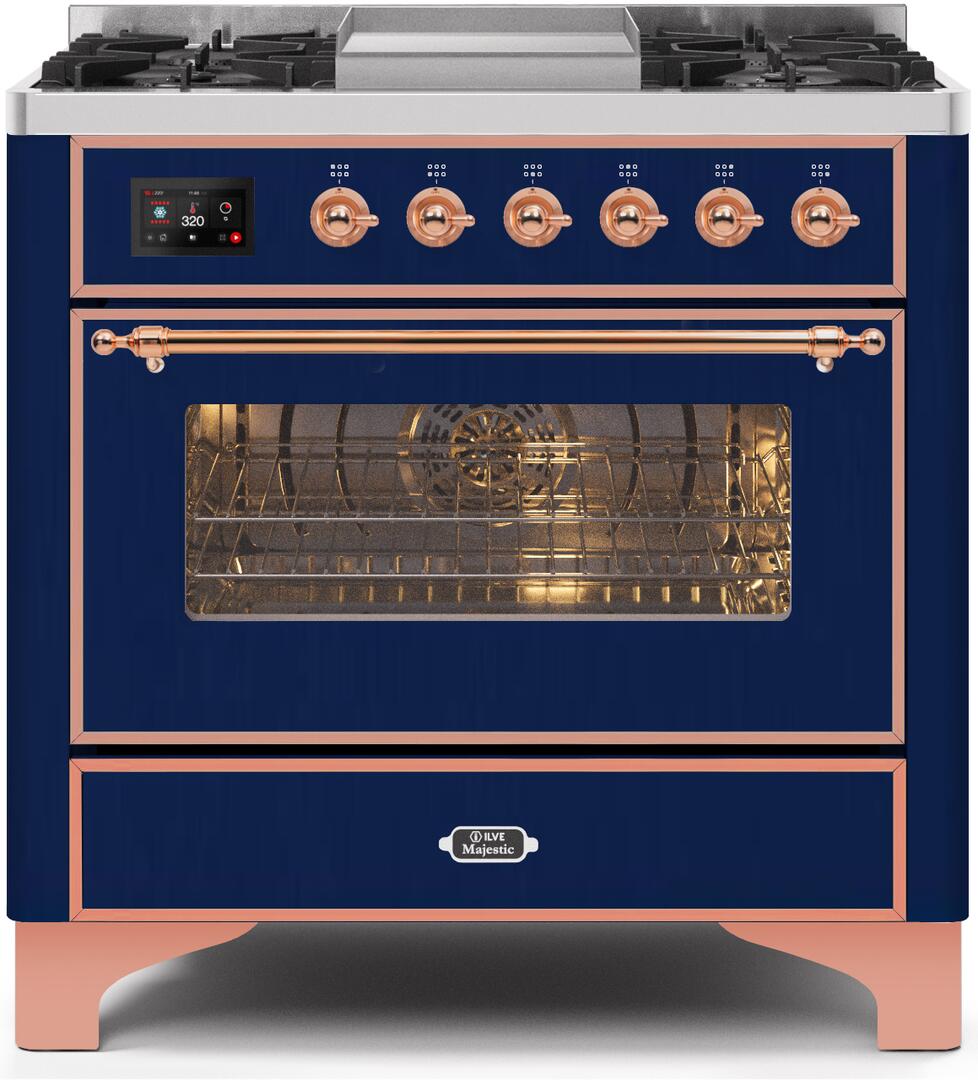 Ilve 36'' Majestic II Dual Fuel Natural Gas Range