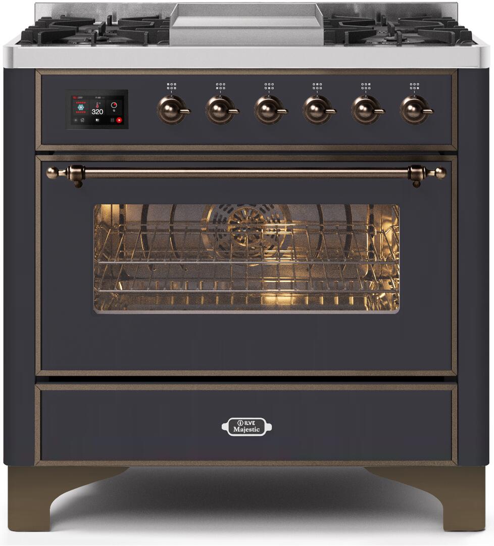 Ilve 36'' Majestic II Dual Fuel Natural Gas Range