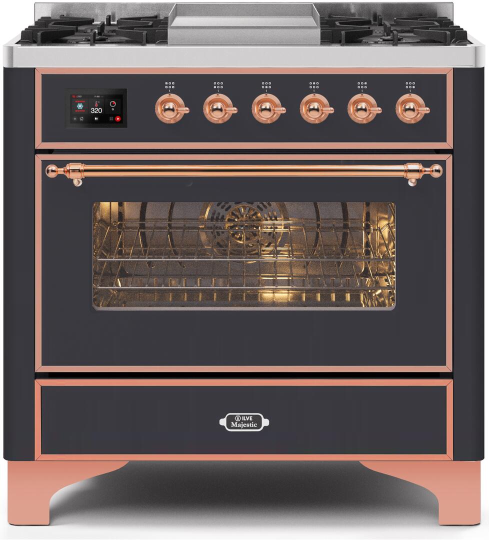 Ilve 36'' Majestic II Dual Fuel Natural Gas Range